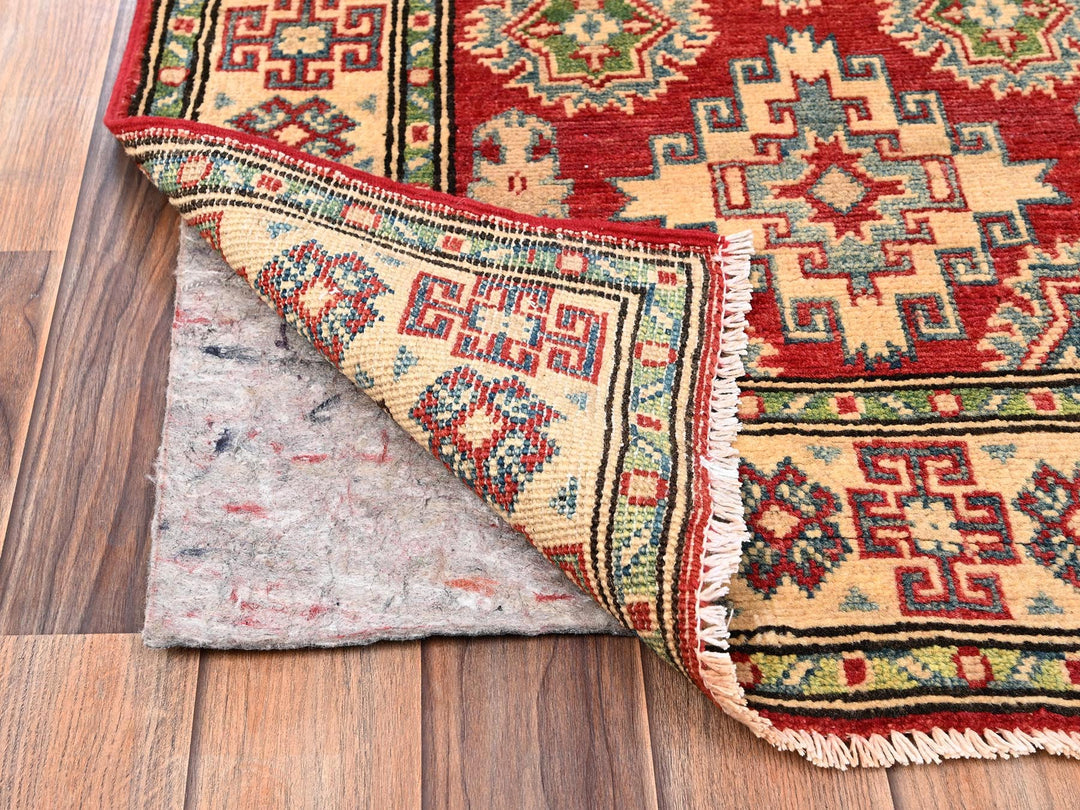 2'7" x 12'8" New Hand Knotted Red Wool Runner Oriental Rug - MOA1022034