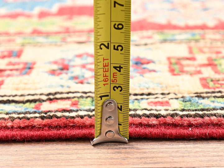 2'7" x 12'8" New Hand Knotted Red Wool Runner Oriental Rug - MOA1022034