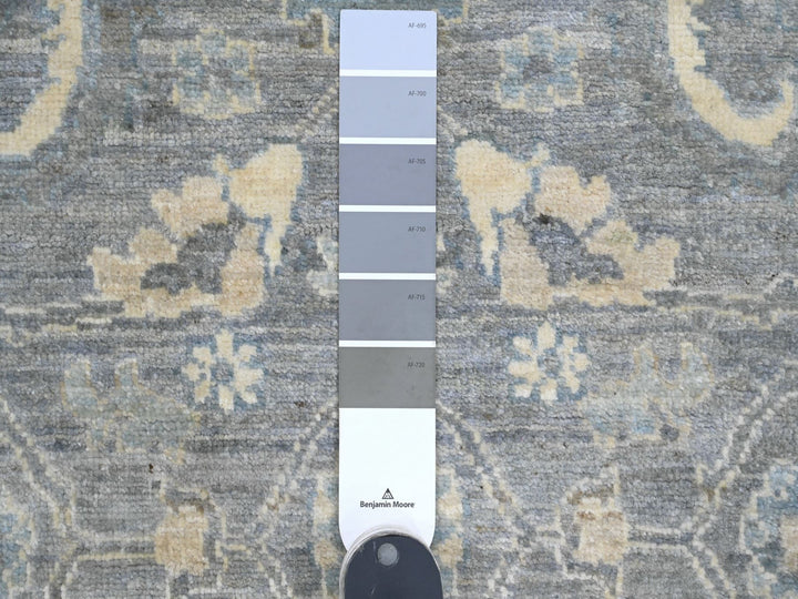 2'9" x 5'6" New Hand Knotted Grey Wool Runner Oriental Rug - MOA10220352