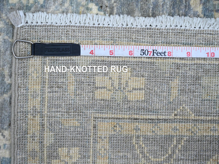 2'9" x 5'6" New Hand Knotted Grey Wool Runner Oriental Rug - MOA10220352