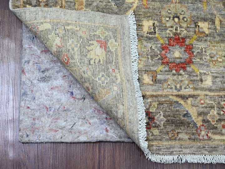3'1" x 4'9" New Hand Knotted Grey Wool Rectangle Oriental Rug - MOA10220353