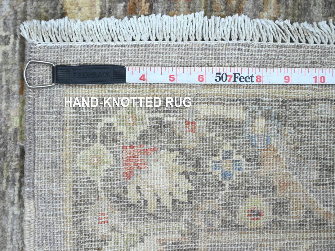 3'1" x 4'9" New Hand Knotted Grey Wool Rectangle Oriental Rug - MOA10220353