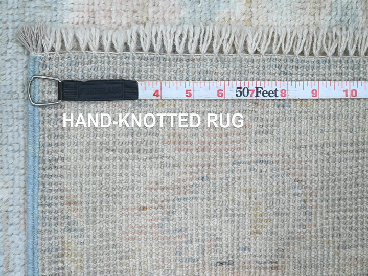 2'11" x 15'6" New Hand Knotted Blue Wool Runner Oriental Rug - MOA10220358