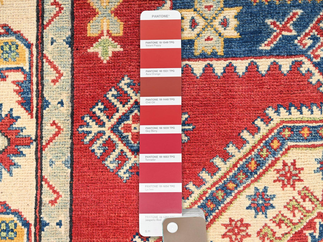 4'0" x 13'6" New Hand Knotted Red Wool Runner Oriental Rug - MOA1022035