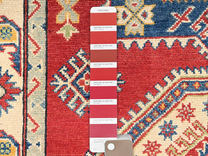 4'0" x 13'6" New Hand Knotted Red Wool Runner Oriental Rug - MOA1022035