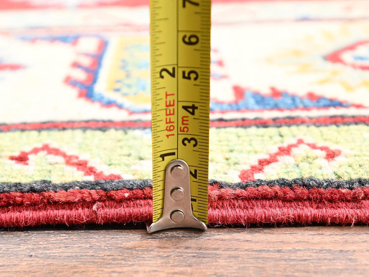 4'0" x 13'6" New Hand Knotted Red Wool Runner Oriental Rug - MOA1022035