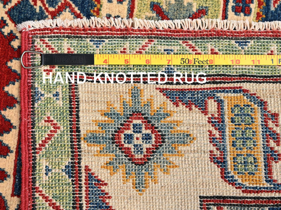 4'0" x 13'6" New Hand Knotted Red Wool Runner Oriental Rug - MOA1022035
