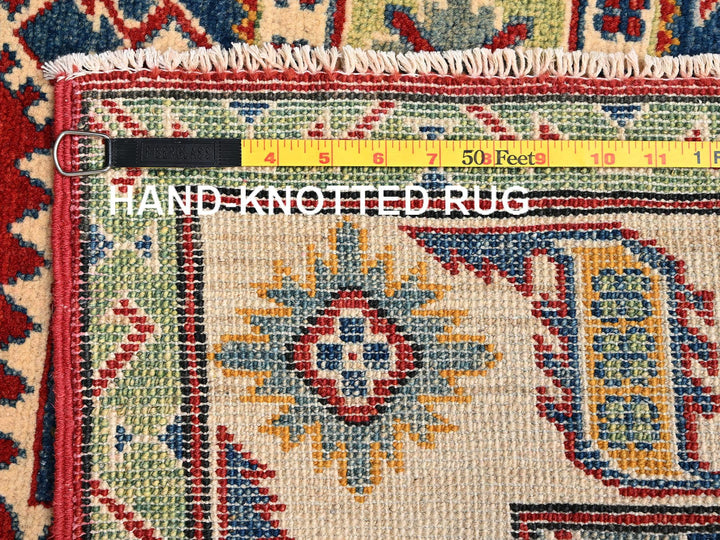 4'0" x 13'6" New Hand Knotted Red Wool Runner Oriental Rug - MOA1022035