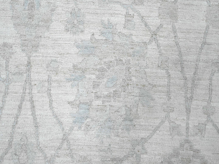 9'10" x 13'6" New Hand Knotted Ivory Wool Rectangle Oriental Rug - MOA10220363