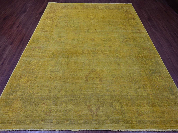 7'7" x 9'7" New Hand Knotted Overdyed Wool Rectangle Oriental Rug - MOA10220369