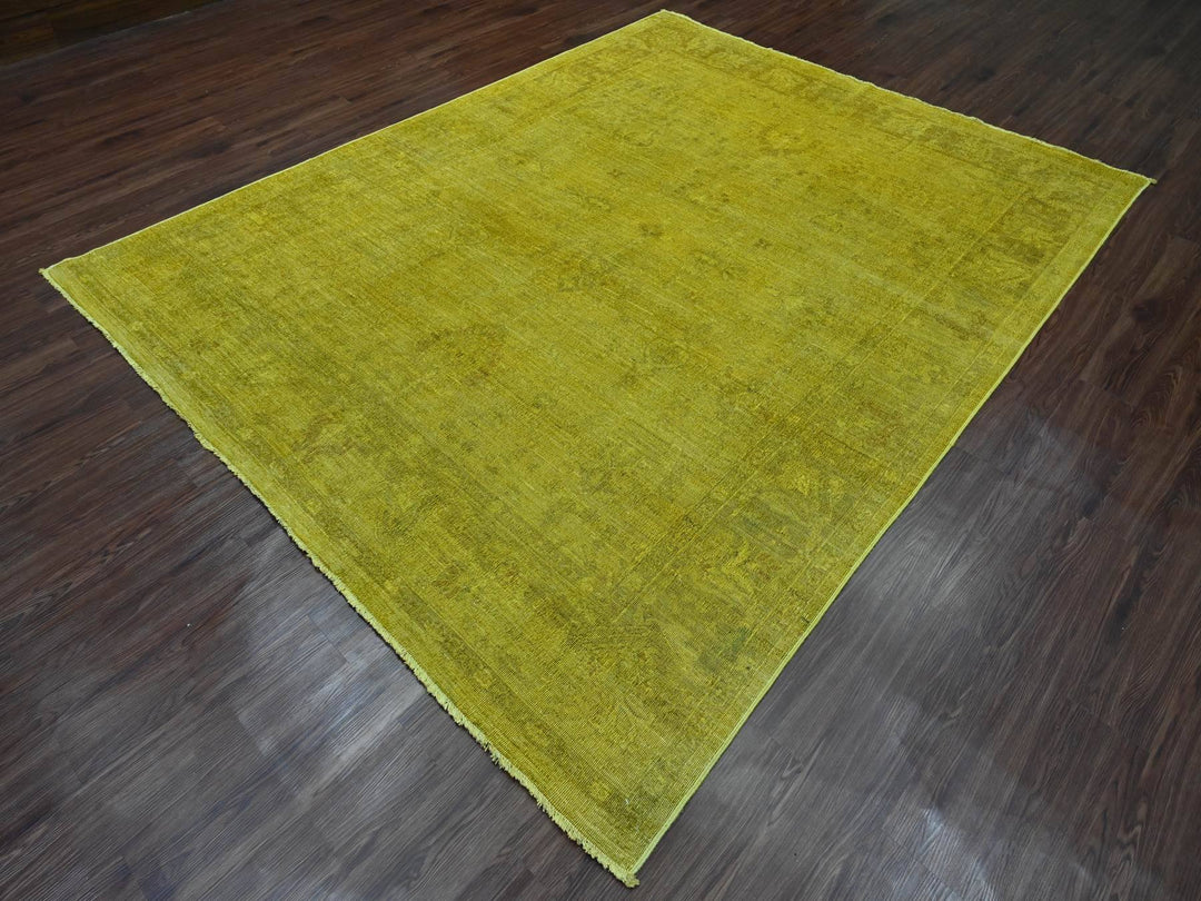 7'7" x 9'7" New Hand Knotted Overdyed Wool Rectangle Oriental Rug - MOA10220369