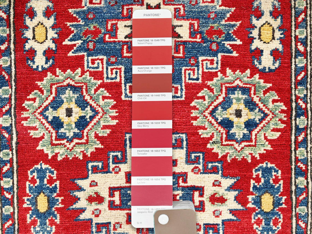 2'8" x 18'10" New Hand Knotted Red Wool Runner Oriental Rug - MOA1022036