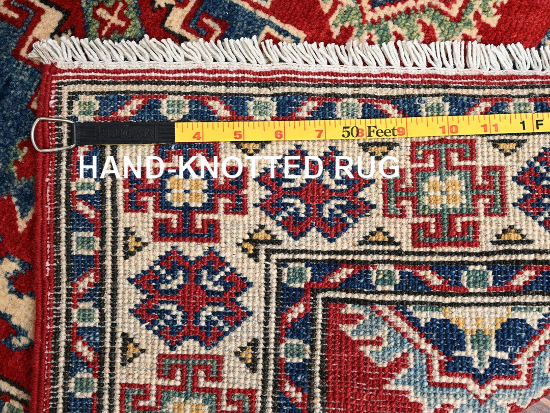 2'8" x 18'10" New Hand Knotted Red Wool Runner Oriental Rug - MOA1022036