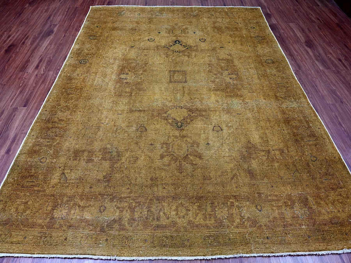 7'7" x 9'7" New Hand Knotted Overdyed Wool Rectangle Oriental Rug - MOA10220370