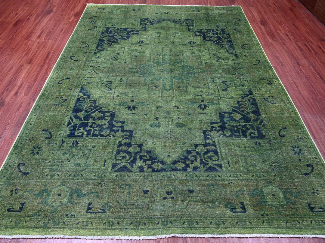 7'9" x 9'8" New Hand Knotted Overdyed Wool Rectangle Oriental Rug - MOA10220371