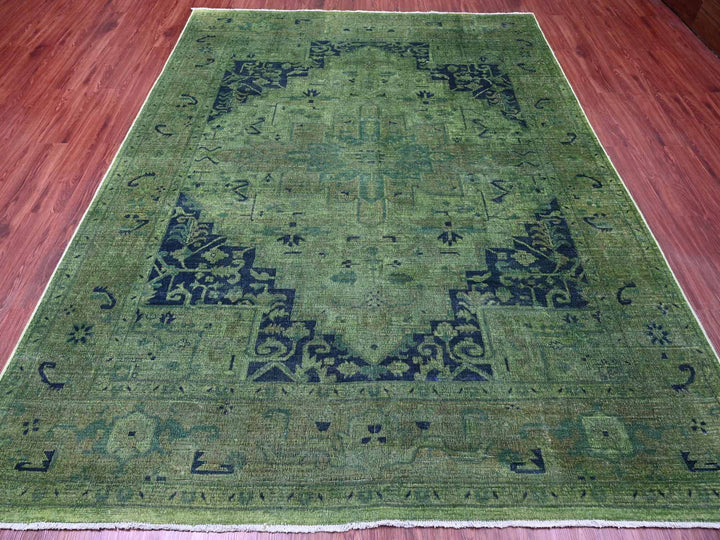 7'9" x 9'8" New Hand Knotted Overdyed Wool Rectangle Oriental Rug - MOA10220371