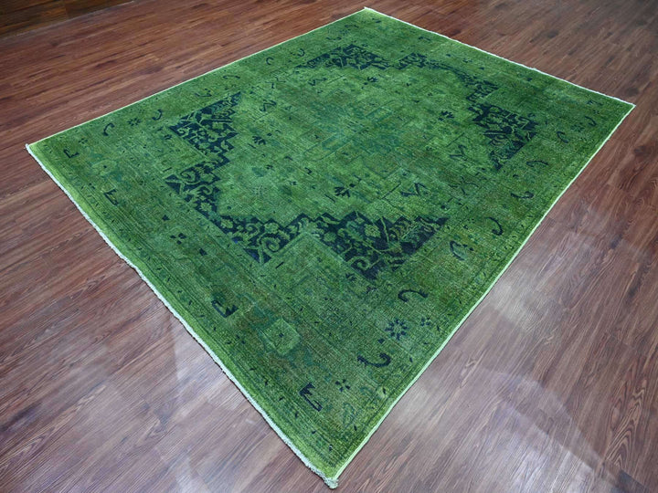 7'9" x 9'8" New Hand Knotted Overdyed Wool Rectangle Oriental Rug - MOA10220371
