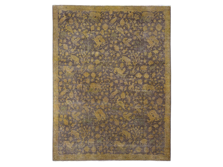 7'8" x 10'1" New Hand Knotted Overdyed Wool Rectangle Oriental Rug - MOA10220372