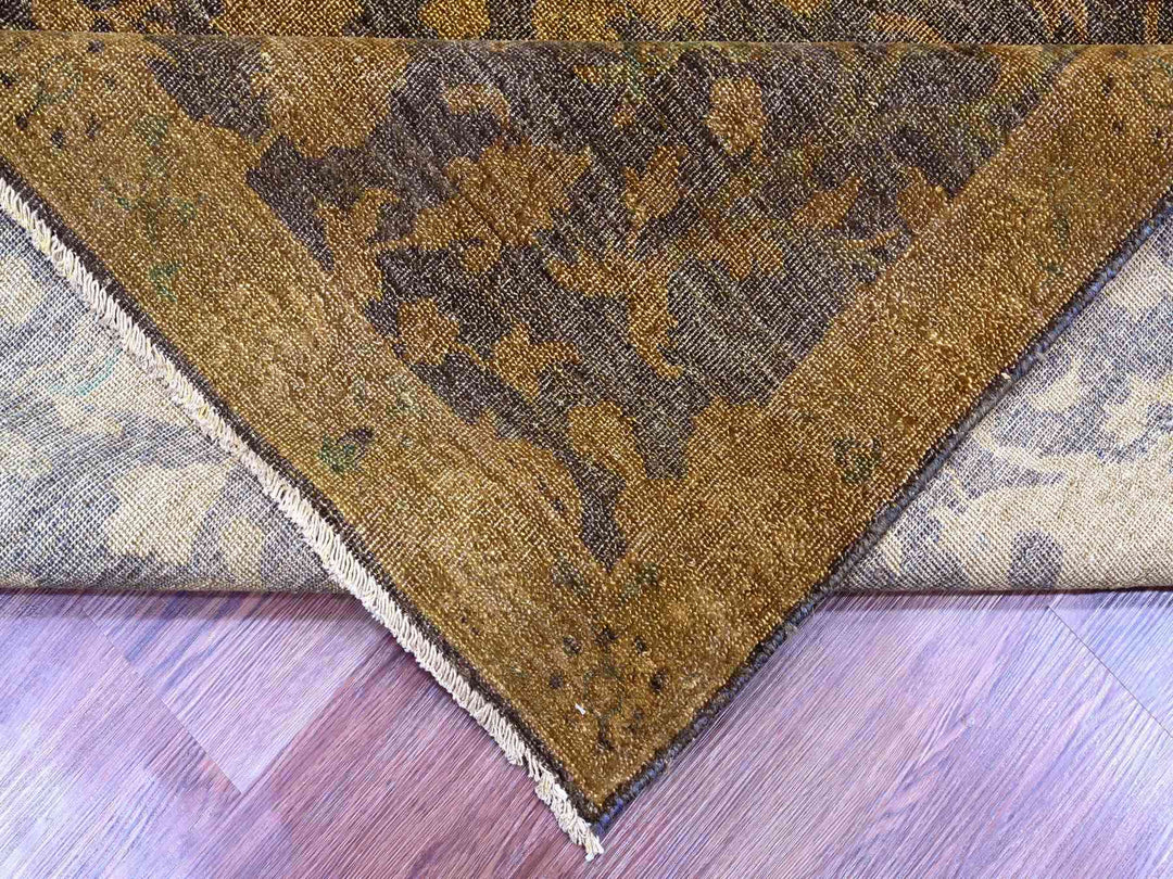 7'8" x 10'1" New Hand Knotted Overdyed Wool Rectangle Oriental Rug - MOA10220372