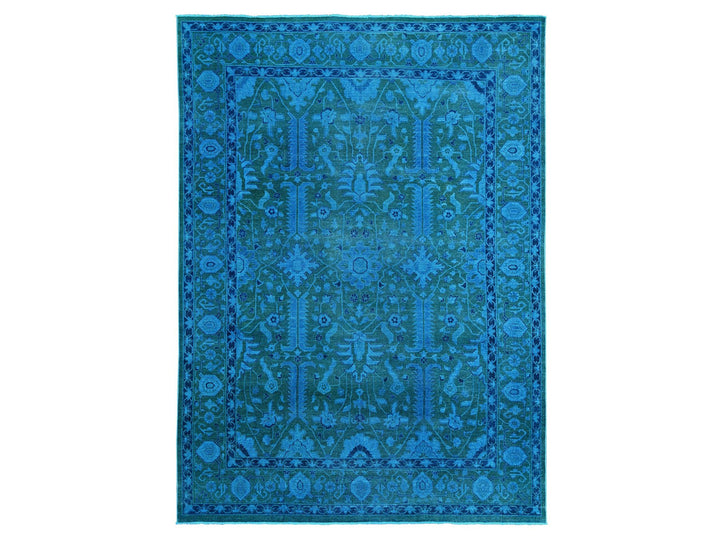 9'4" x 12'9" New Hand Knotted Overdyed Wool Rectangle Oriental Rug - MOA10220373
