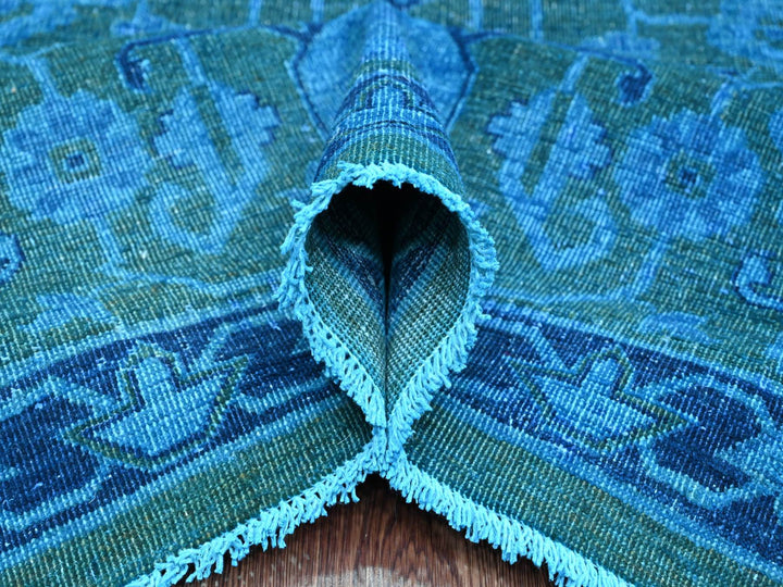 9'4" x 12'9" New Hand Knotted Overdyed Wool Rectangle Oriental Rug - MOA10220373