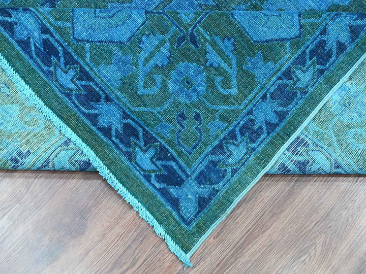 9'4" x 12'9" New Hand Knotted Overdyed Wool Rectangle Oriental Rug - MOA10220373