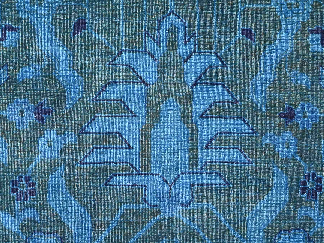 9'4" x 12'9" New Hand Knotted Overdyed Wool Rectangle Oriental Rug - MOA10220373