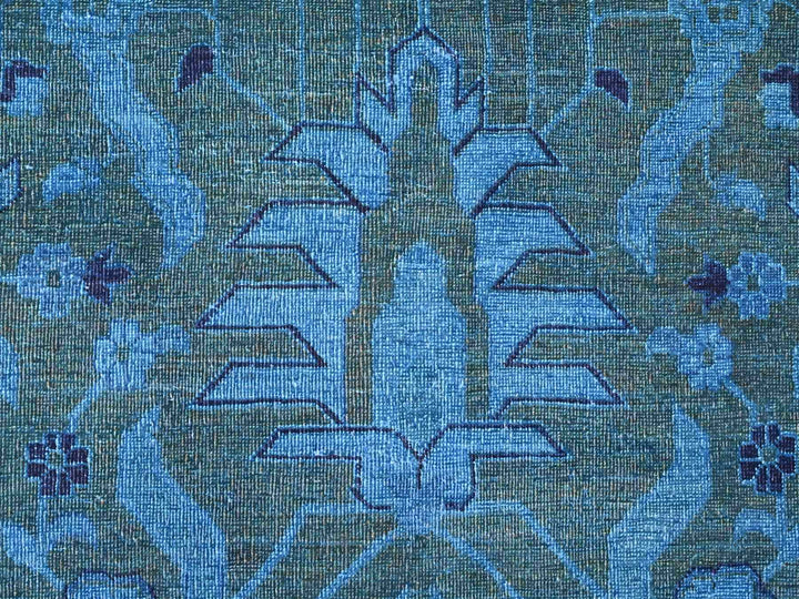 9'4" x 12'9" New Hand Knotted Overdyed Wool Rectangle Oriental Rug - MOA10220373