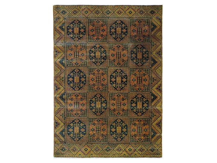 8'10" x 12'2" New Hand Knotted Overdyed Wool Rectangle Oriental Rug - MOA10220374