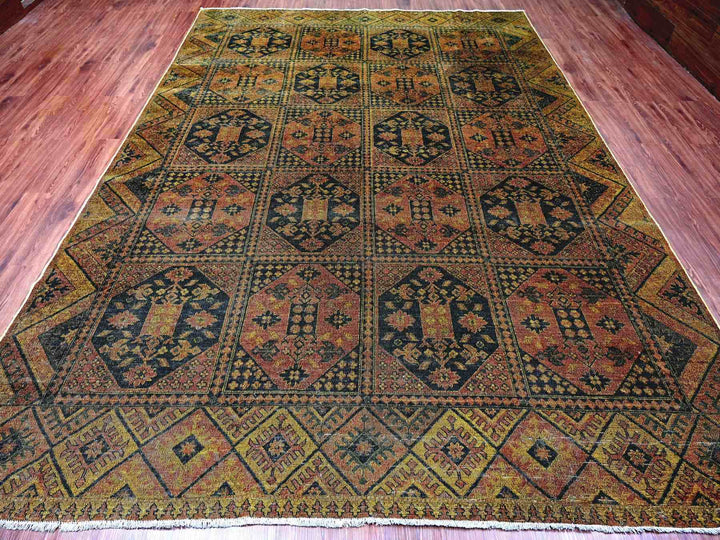 8'10" x 12'2" New Hand Knotted Overdyed Wool Rectangle Oriental Rug - MOA10220374
