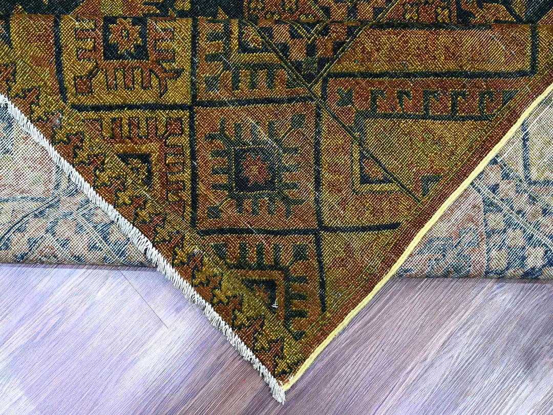 8'10" x 12'2" New Hand Knotted Overdyed Wool Rectangle Oriental Rug - MOA10220374