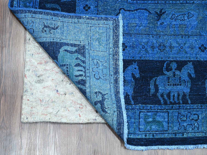 8'11" x 11'11" New Hand Knotted Overdyed Wool Rectangle Oriental Rug - MOA10220375