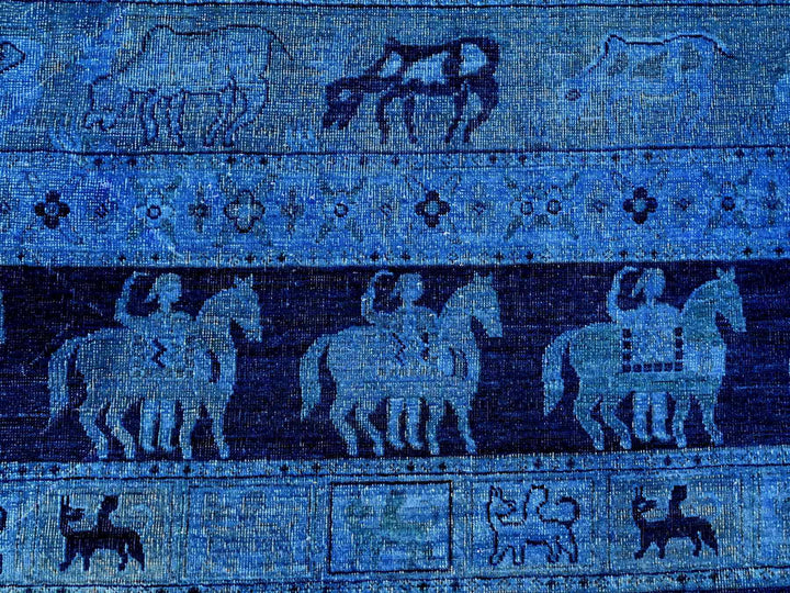8'11" x 11'11" New Hand Knotted Overdyed Wool Rectangle Oriental Rug - MOA10220375