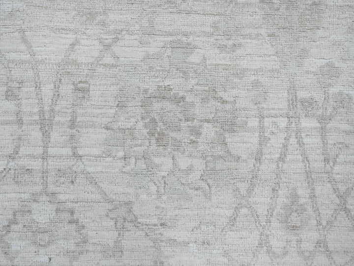 8'8" x 11'5" New Hand Knotted Ivory Wool Rectangle Oriental Rug - MOA10220377