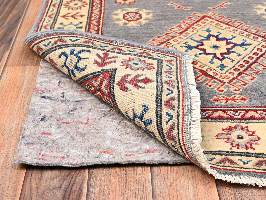 2'9" x 18'9" New Hand Knotted Grey Wool Runner Oriental Rug - MOA1022037