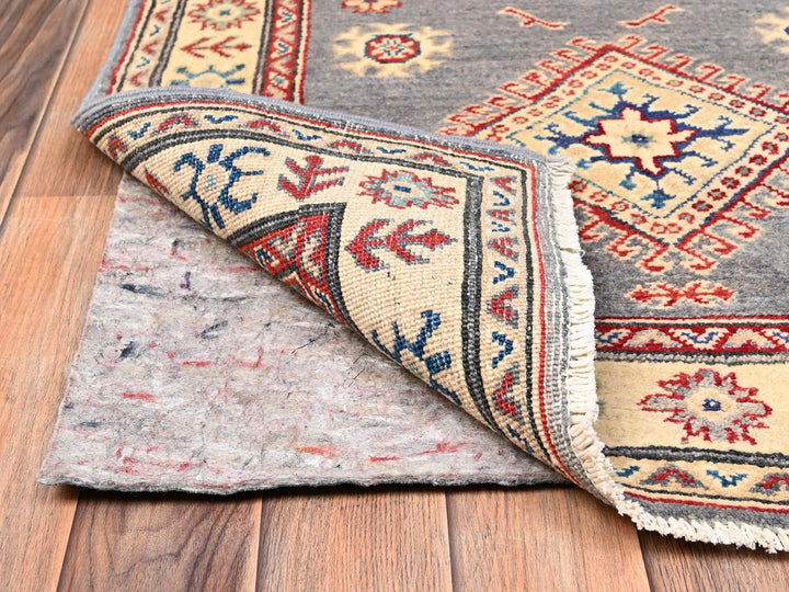 2'9" x 18'9" New Hand Knotted Grey Wool Runner Oriental Rug - MOA1022037