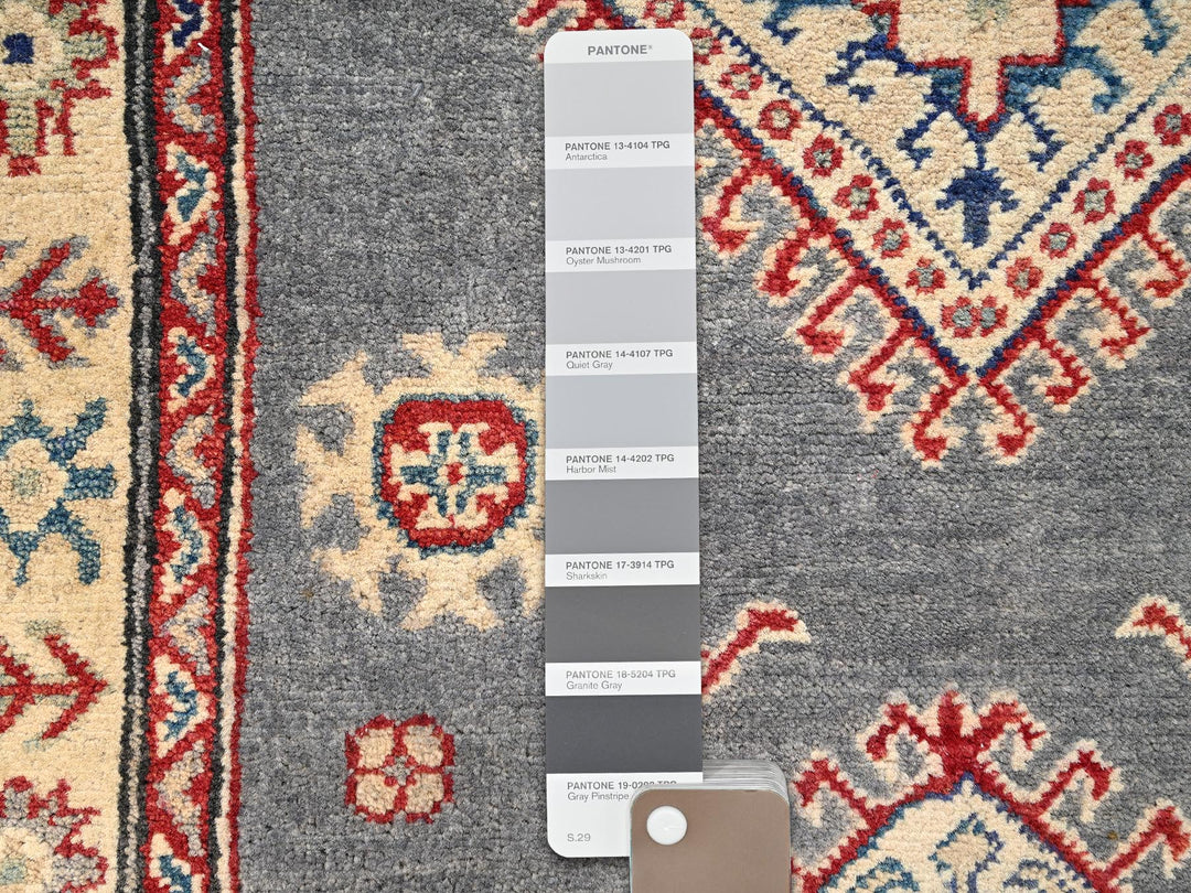 2'9" x 18'9" New Hand Knotted Grey Wool Runner Oriental Rug - MOA1022037