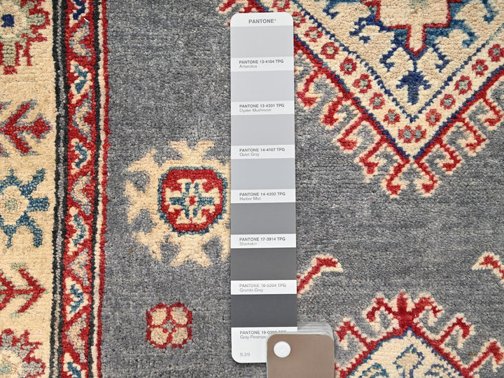 2'9" x 18'9" New Hand Knotted Grey Wool Runner Oriental Rug - MOA1022037