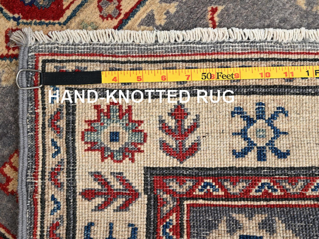 2'9" x 18'9" New Hand Knotted Grey Wool Runner Oriental Rug - MOA1022037