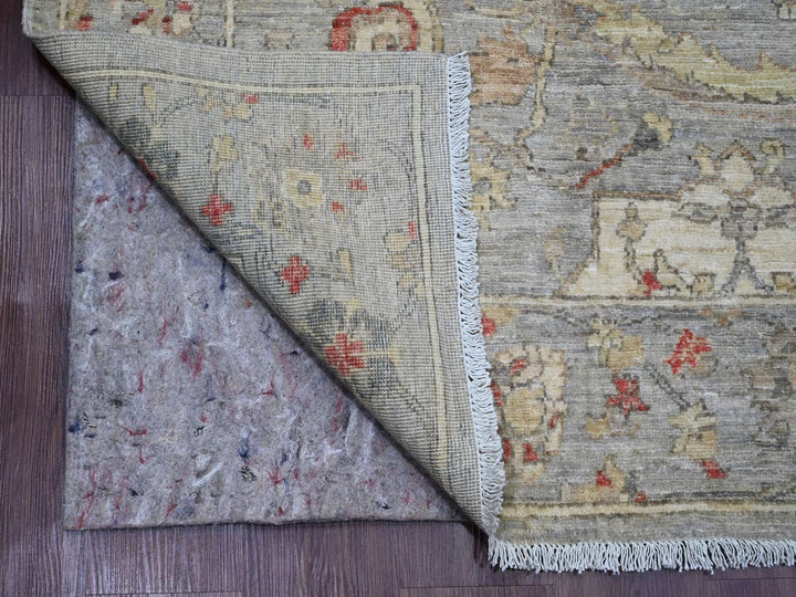7'10" x 10'0" New Hand Knotted Grey Wool Rectangle Oriental Rug - MOA10220380