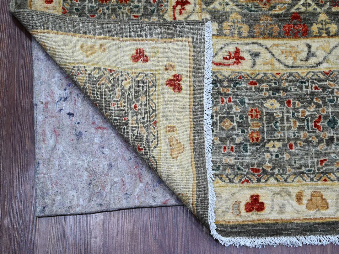 9'9" x 13'8" New Hand Knotted Brown Wool Rectangle Oriental Rug - MOA10220381