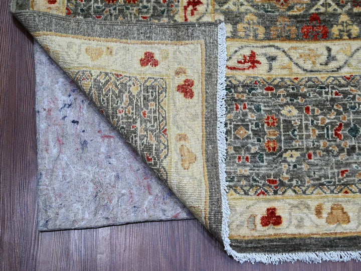 9'9" x 13'8" New Hand Knotted Brown Wool Rectangle Oriental Rug - MOA10220381