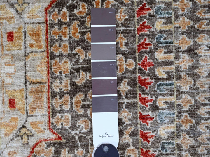 9'9" x 13'8" New Hand Knotted Brown Wool Rectangle Oriental Rug - MOA10220381