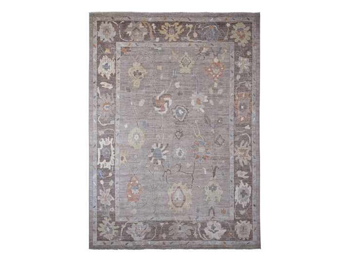 9'10" x 13'6" New Hand Knotted Grey Wool Rectangle Oriental Rug - MOA10220388