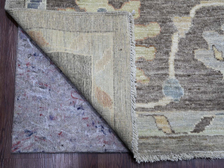 9'10" x 13'6" New Hand Knotted Grey Wool Rectangle Oriental Rug - MOA10220388