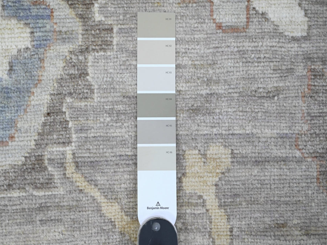 9'10" x 13'6" New Hand Knotted Grey Wool Rectangle Oriental Rug - MOA10220388