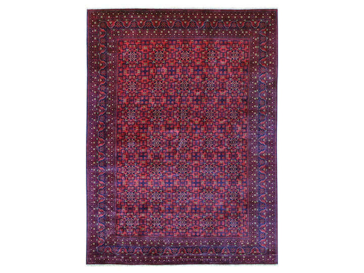 9'10" x 13'1" New Hand Knotted Red Wool Rectangle Oriental Rug - MOA10220389