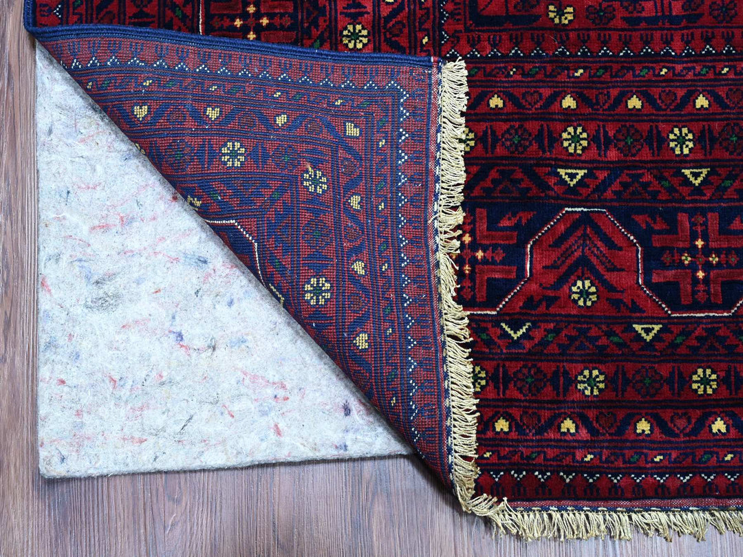 9'10" x 13'1" New Hand Knotted Red Wool Rectangle Oriental Rug - MOA10220389