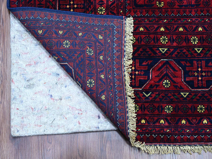 9'10" x 13'1" New Hand Knotted Red Wool Rectangle Oriental Rug - MOA10220389