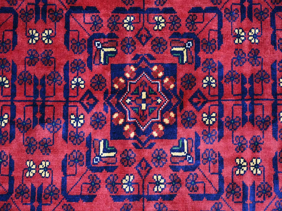 9'10" x 13'1" New Hand Knotted Red Wool Rectangle Oriental Rug - MOA10220389